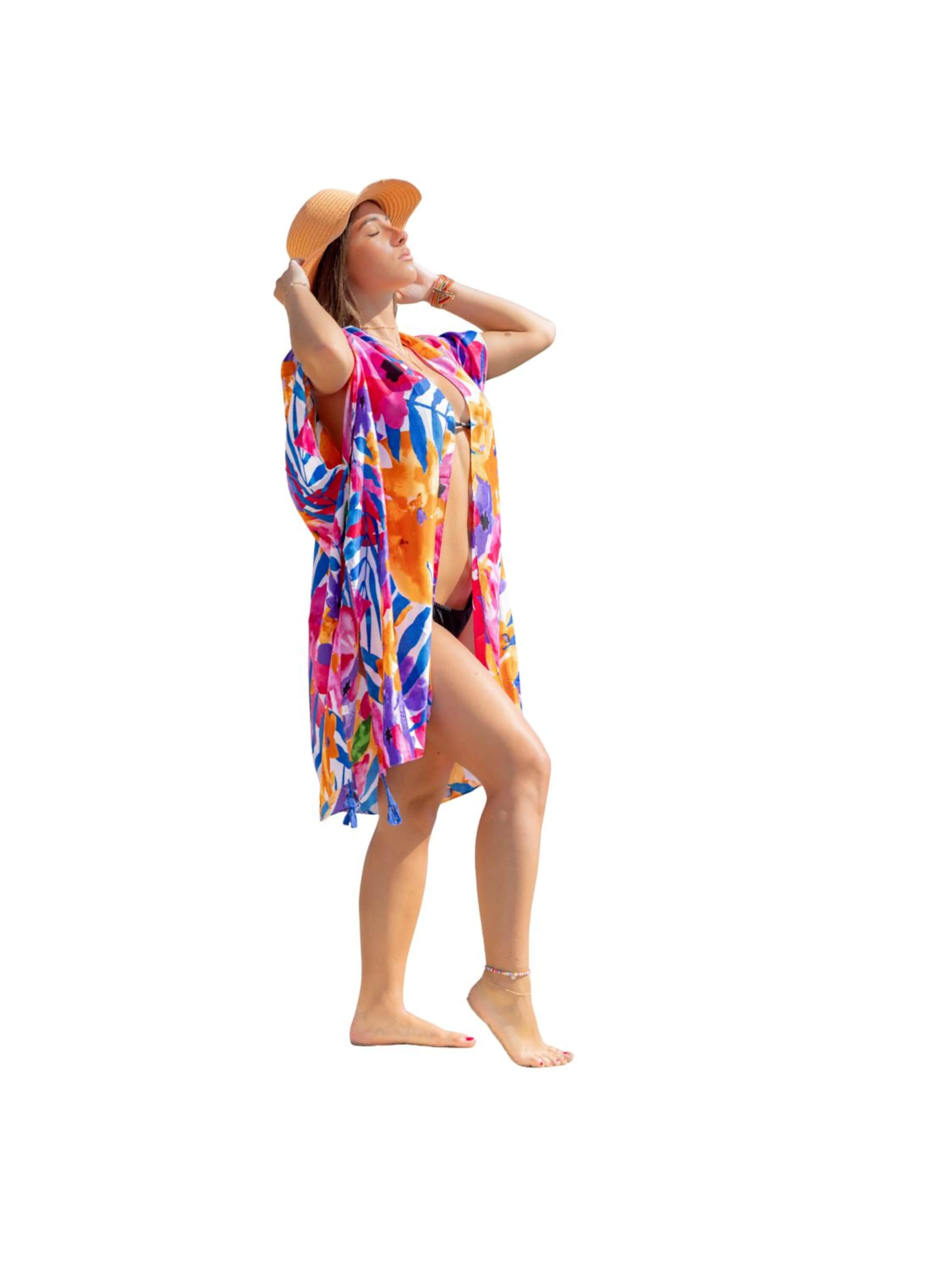 alberto cabale - Vestido de playa 'Tunique de Plage Cover Tropic' en Mezcla de colores