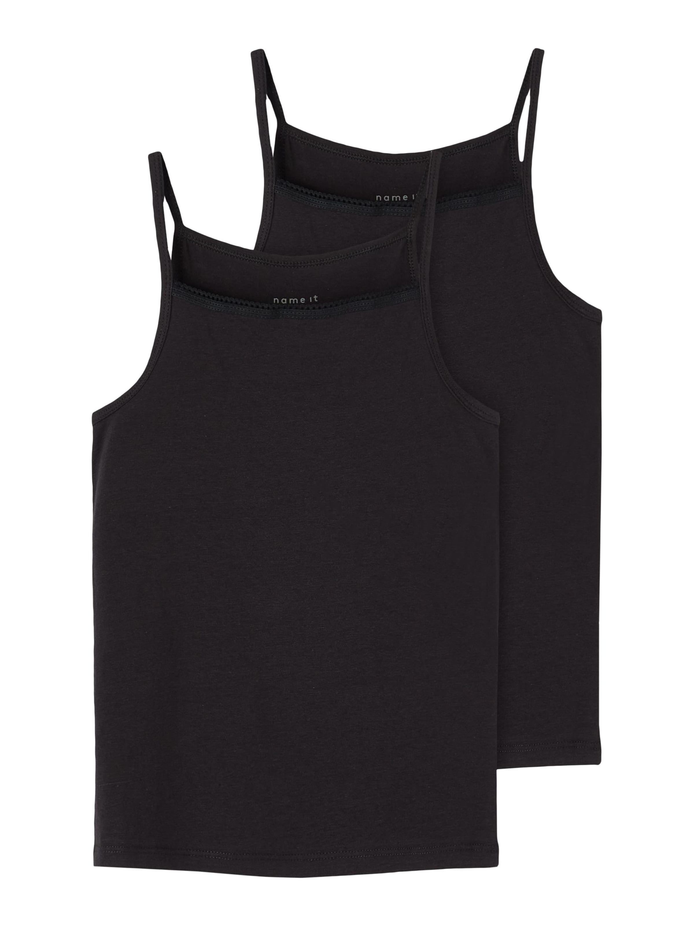 NAME IT Undershirt in Black: front