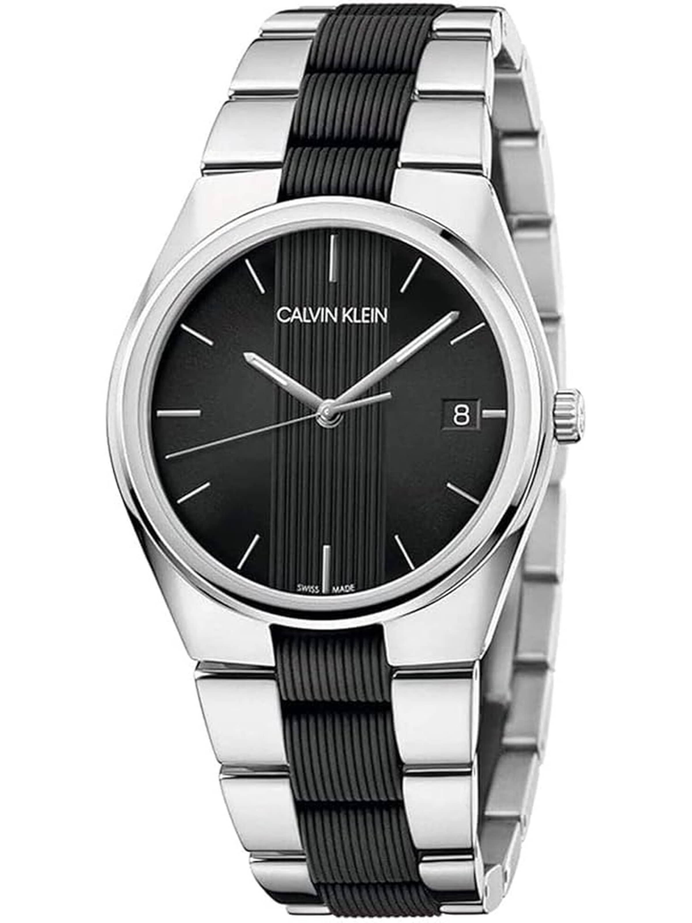 Calvin Klein - Uhren Quarzuhr K9E211B1 Swiss Made in Schwarz: Vorderseite