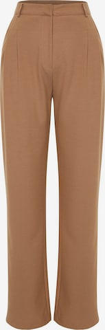 Trendyol Regular Suorat housut värissä ruskea: etupuoli