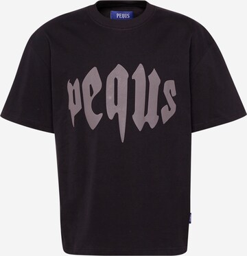 T-Shirt Pequs en noir : devant