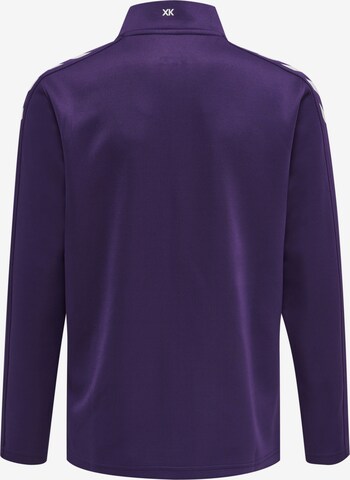 Hummel Athletic Zip-Up Hoodie 'Core Xk Poly' in Purple