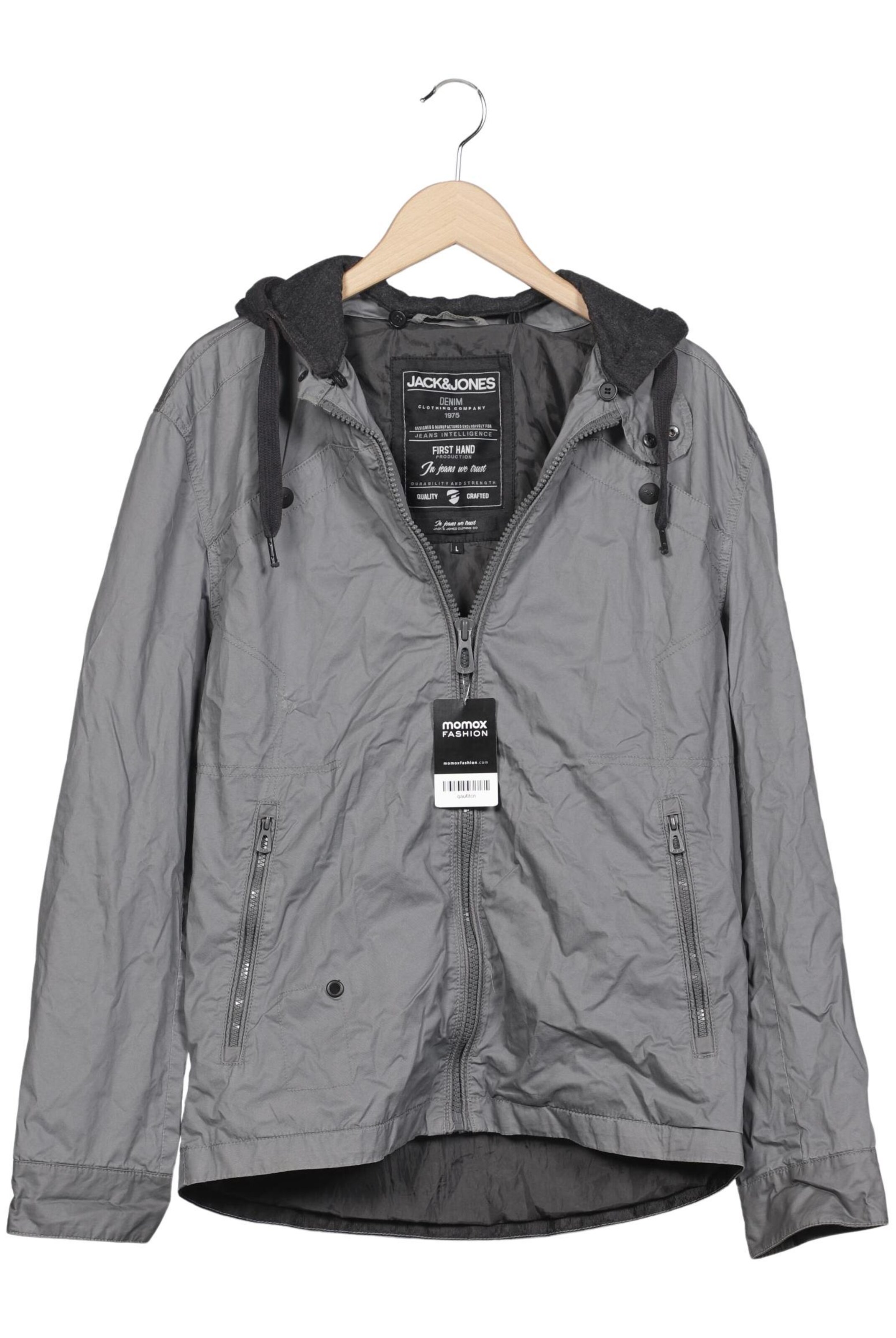 JACK & JONES Jacket & Coat in L in Grey: front