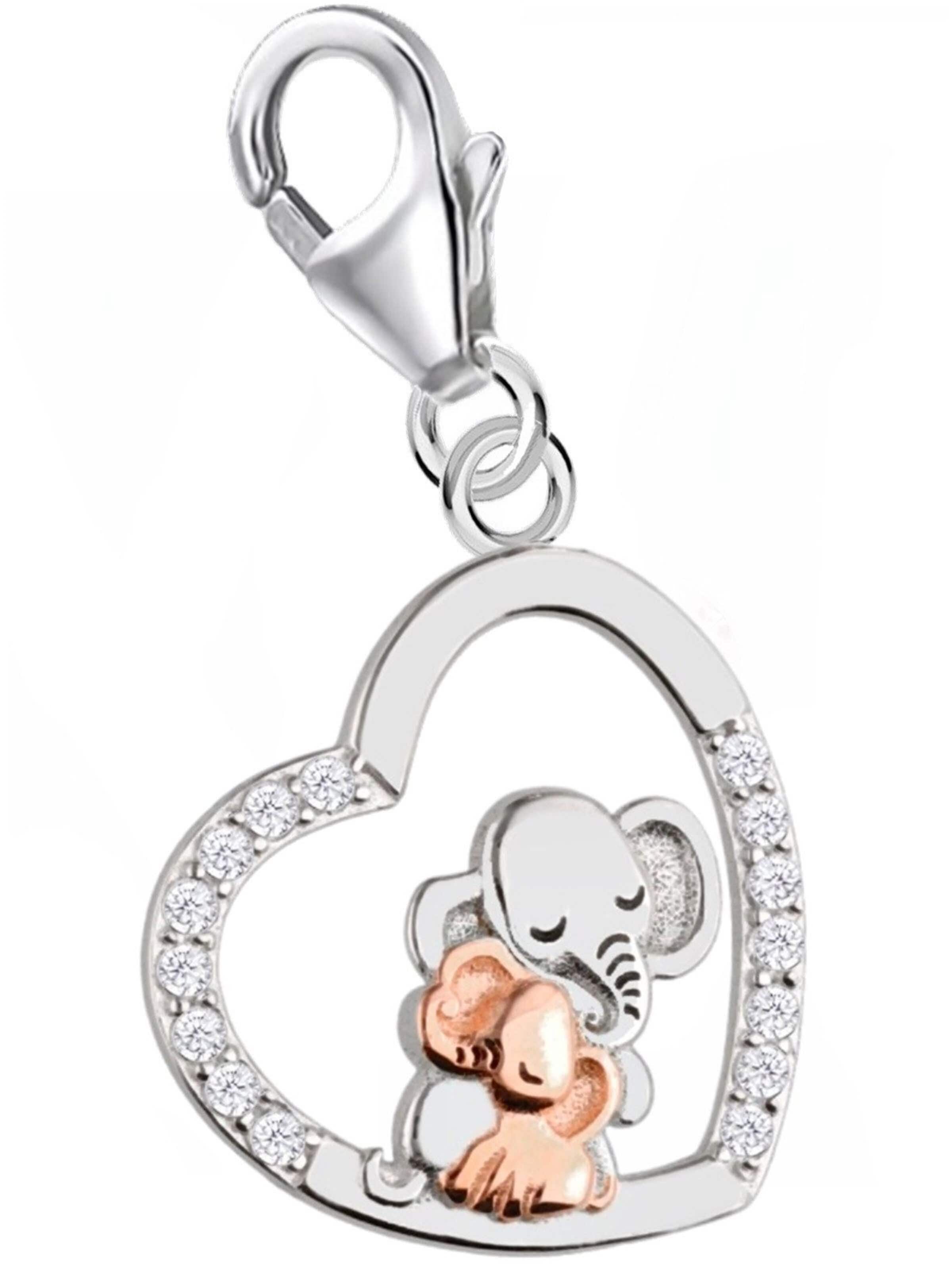 Goldene Hufeisen Anhänger 'Elefanten Charm'‌‌‌‌‌‌‌ in Gold: Vorderseite