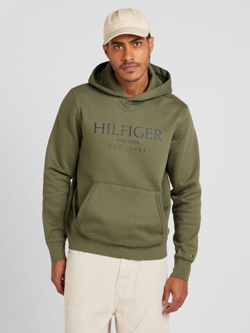 Felpa di TOMMY HILFIGER in verde: frontale