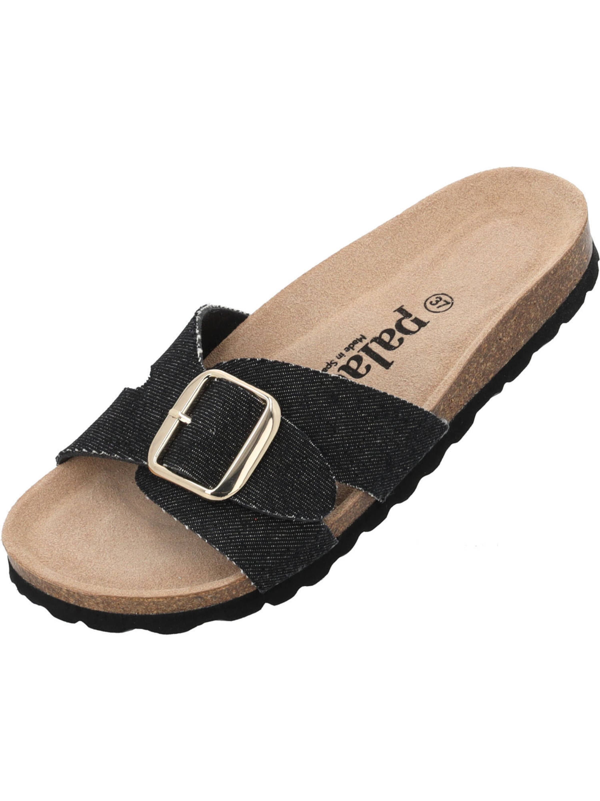 Palado Papucs 'Tinos Jeans' - fekete: elől