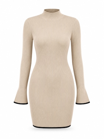 MEETWEE Gebreide jurk in Beige