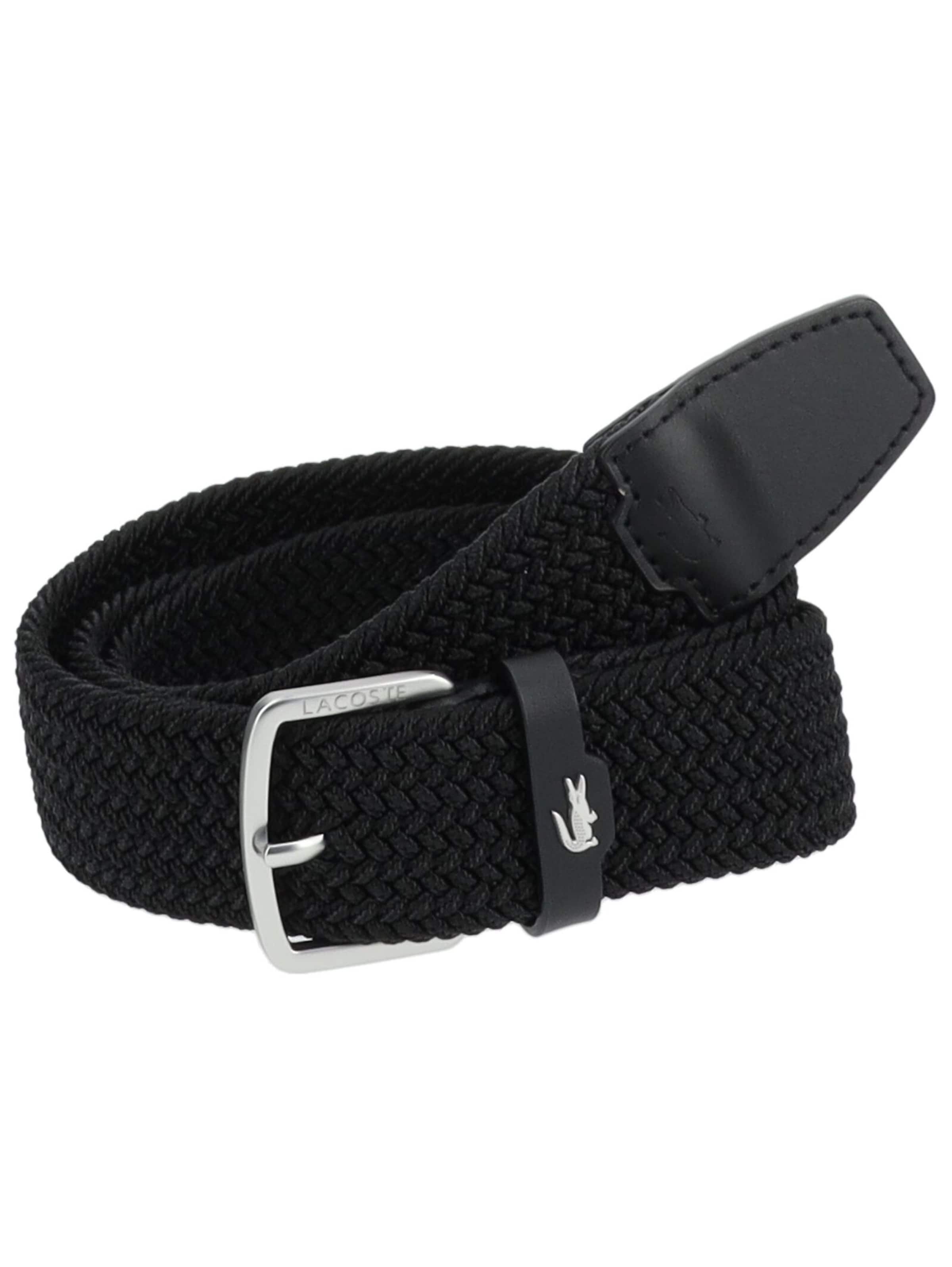 LACOSTE Opasek – černá: přední strana