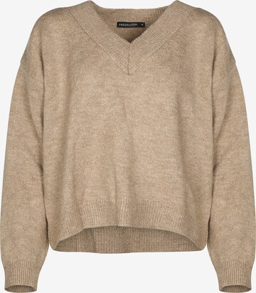 FRESHLIONS Pullover 'Aurora' in Beige: predná strana