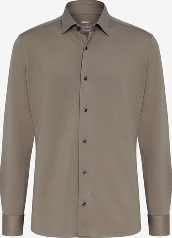 Coupe regular Chemise Boggi Milano en gris : devant