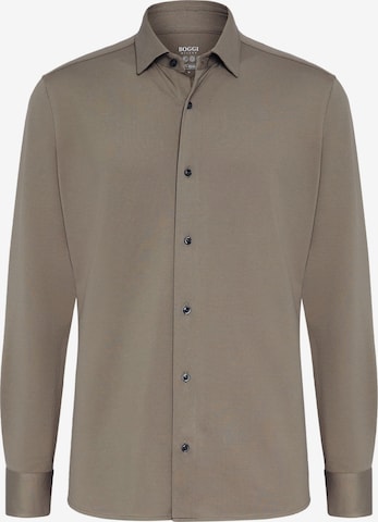 Coupe regular Chemise Boggi Milano en gris : devant