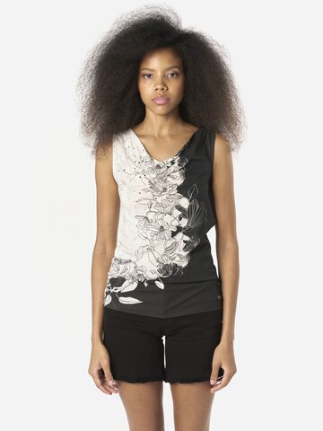 Top di KOROSHI in nero: frontale