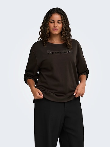 ONLY Carmakoma - Sudadera 'CARMIRINDA' en marrón: frente