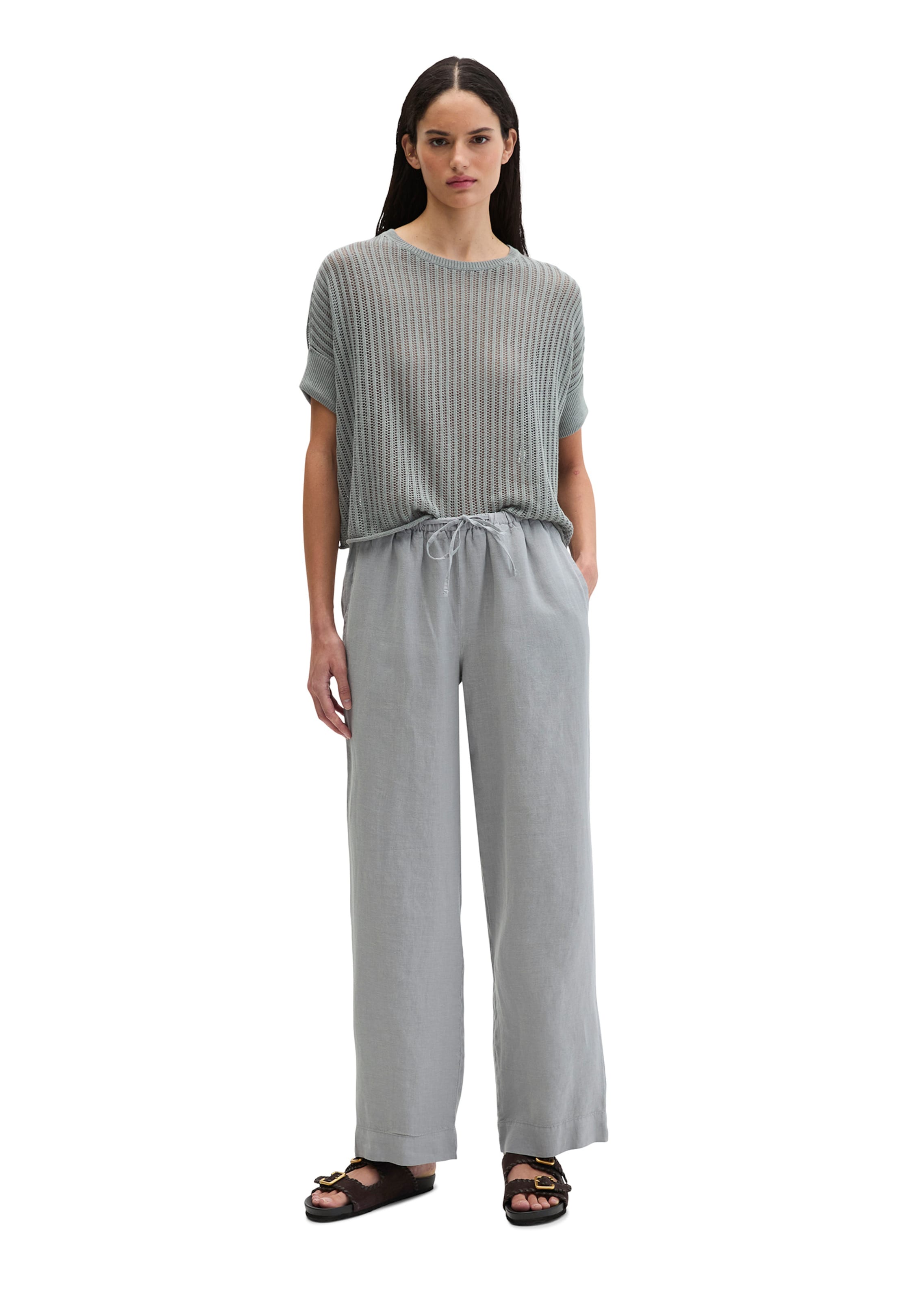 Marc O'Polo Regular Pants in Grey: front