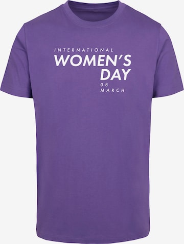 Merchcode Shirt 'WD - International Women's Day 3' in Lila: voorkant