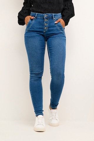 Cream Slim fit Jeans 'Sandy ' in Blue: front