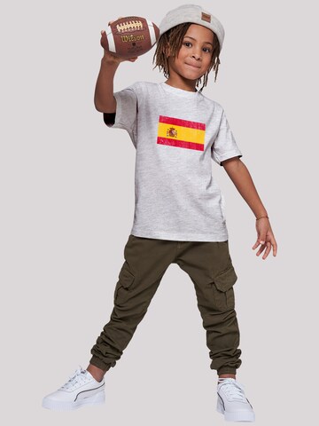 T-Shirt 'Spanien Flagge' F4NT4STIC en gris