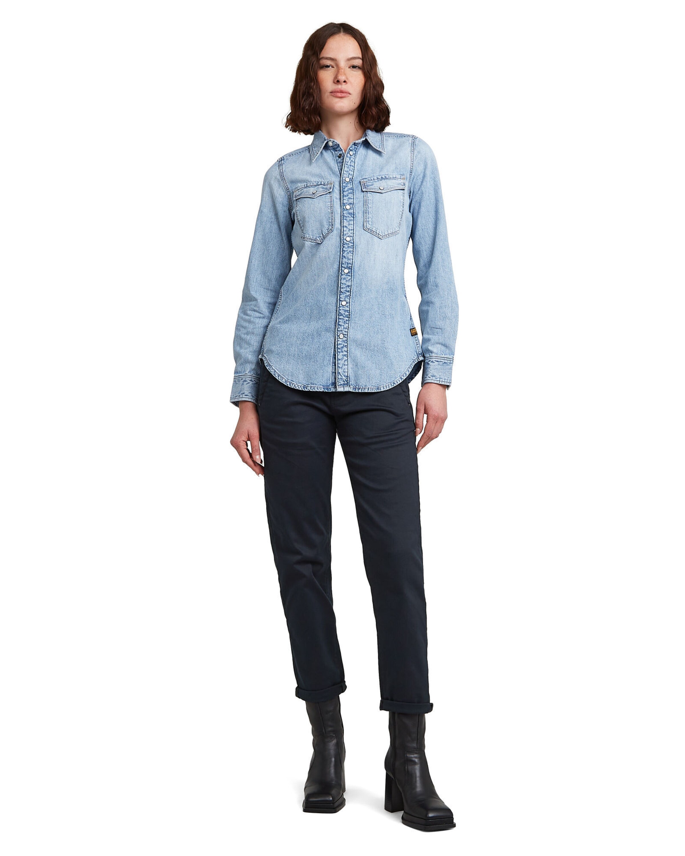 G-STAR Blouse 'Slim Western' in Blue