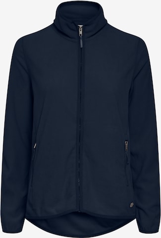 Oxmo Fleece jas 'Rikka' in Blauw: voorkant