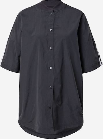 ADIDAS SPORTSWEAR Athletic Button Up Shirt in Black: front