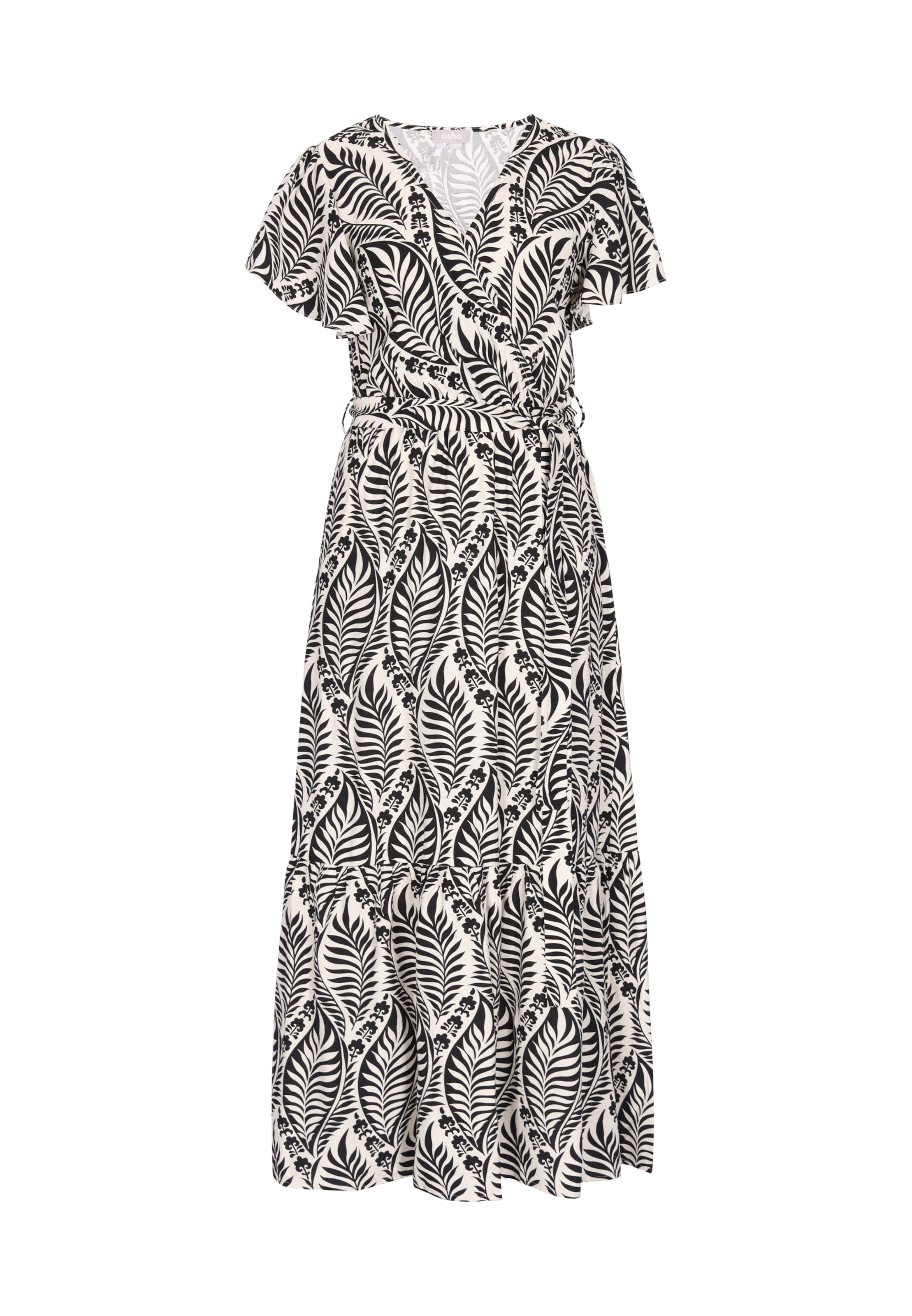 Usha - Vestido em preto: frente