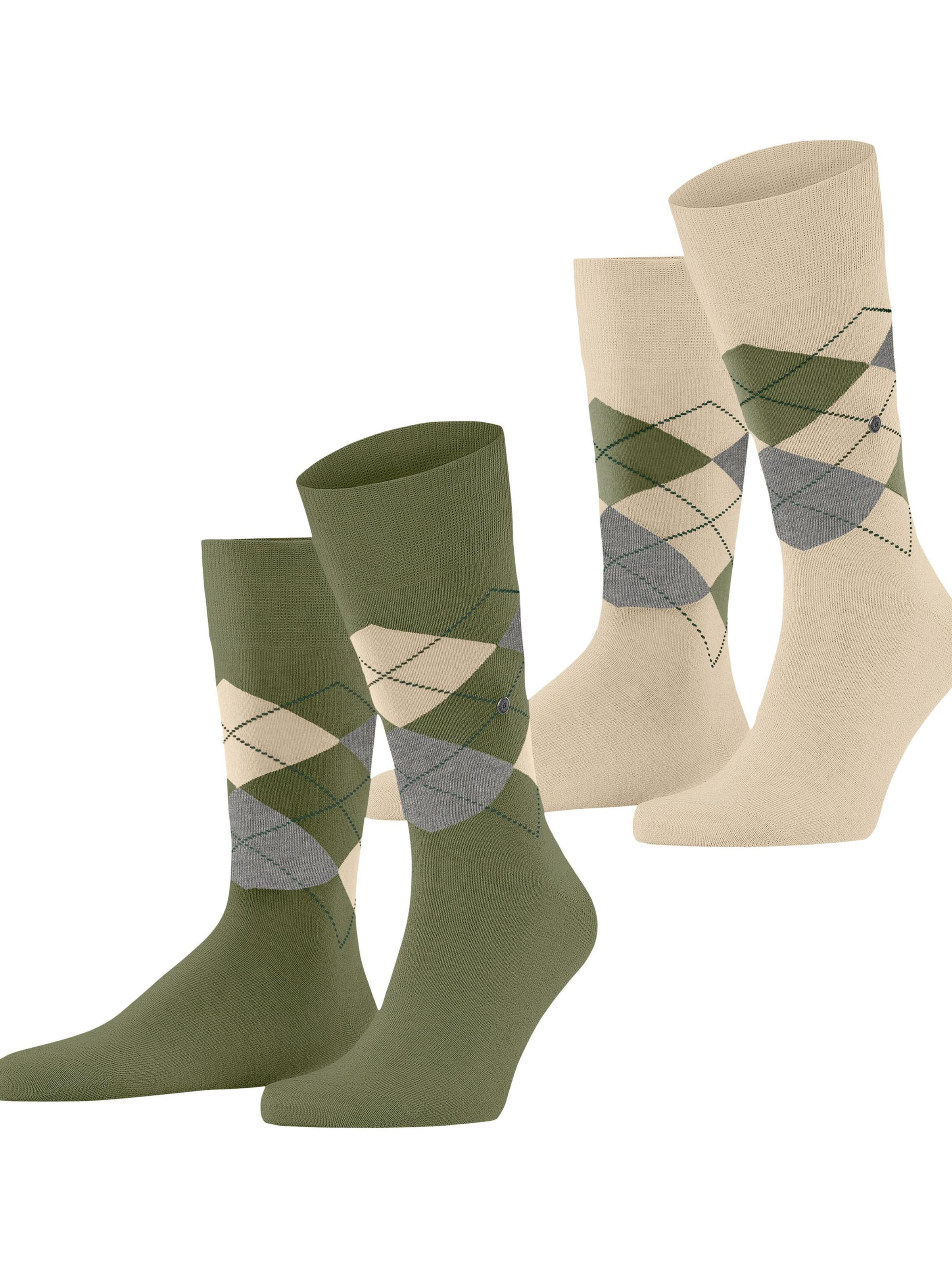 BURLINGTON Socks 'Everyday Argyle' in Green: front