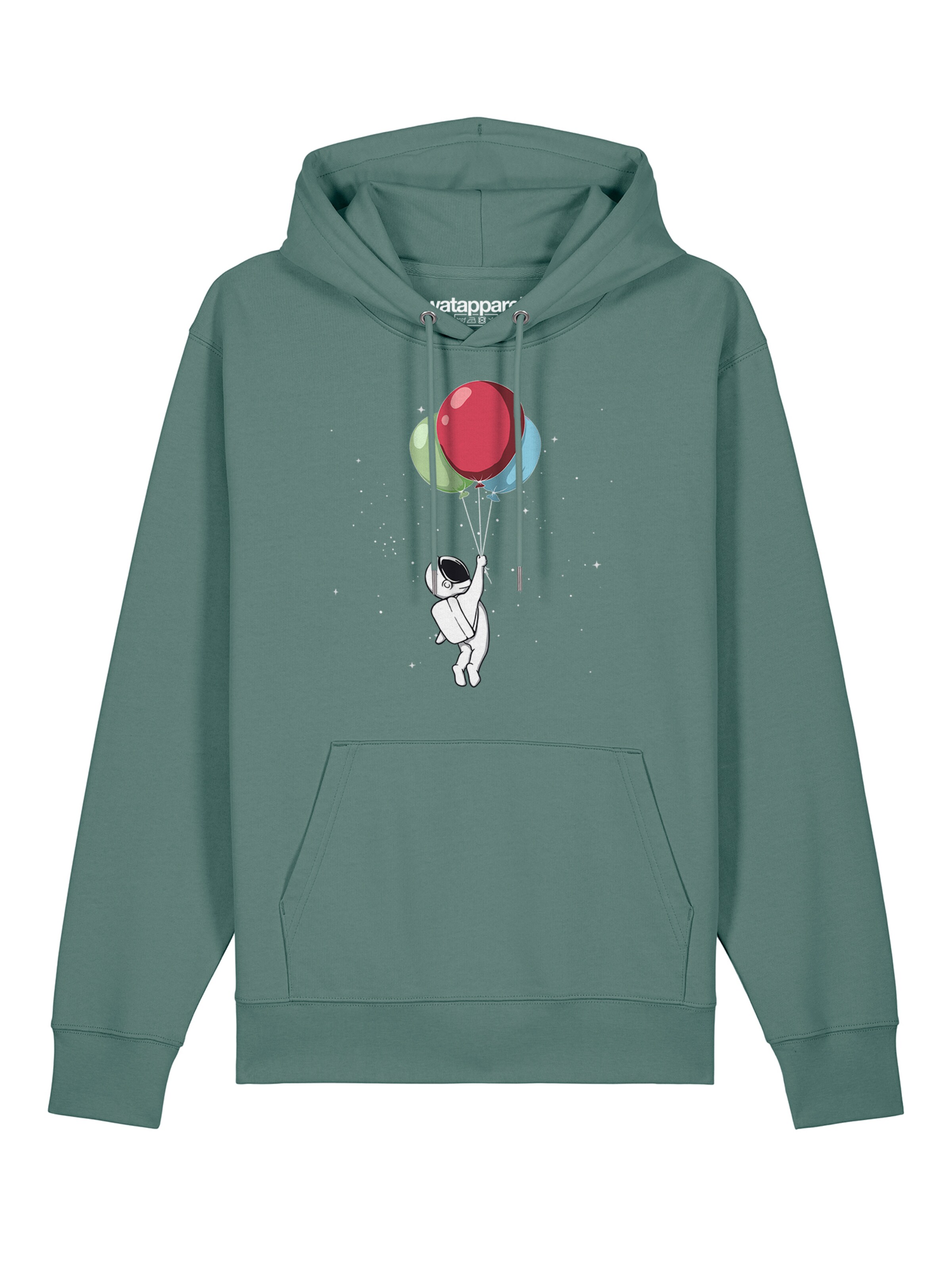 Sweat-shirt ' Little Balloon Astronaut ' Watapparel en vert : devant