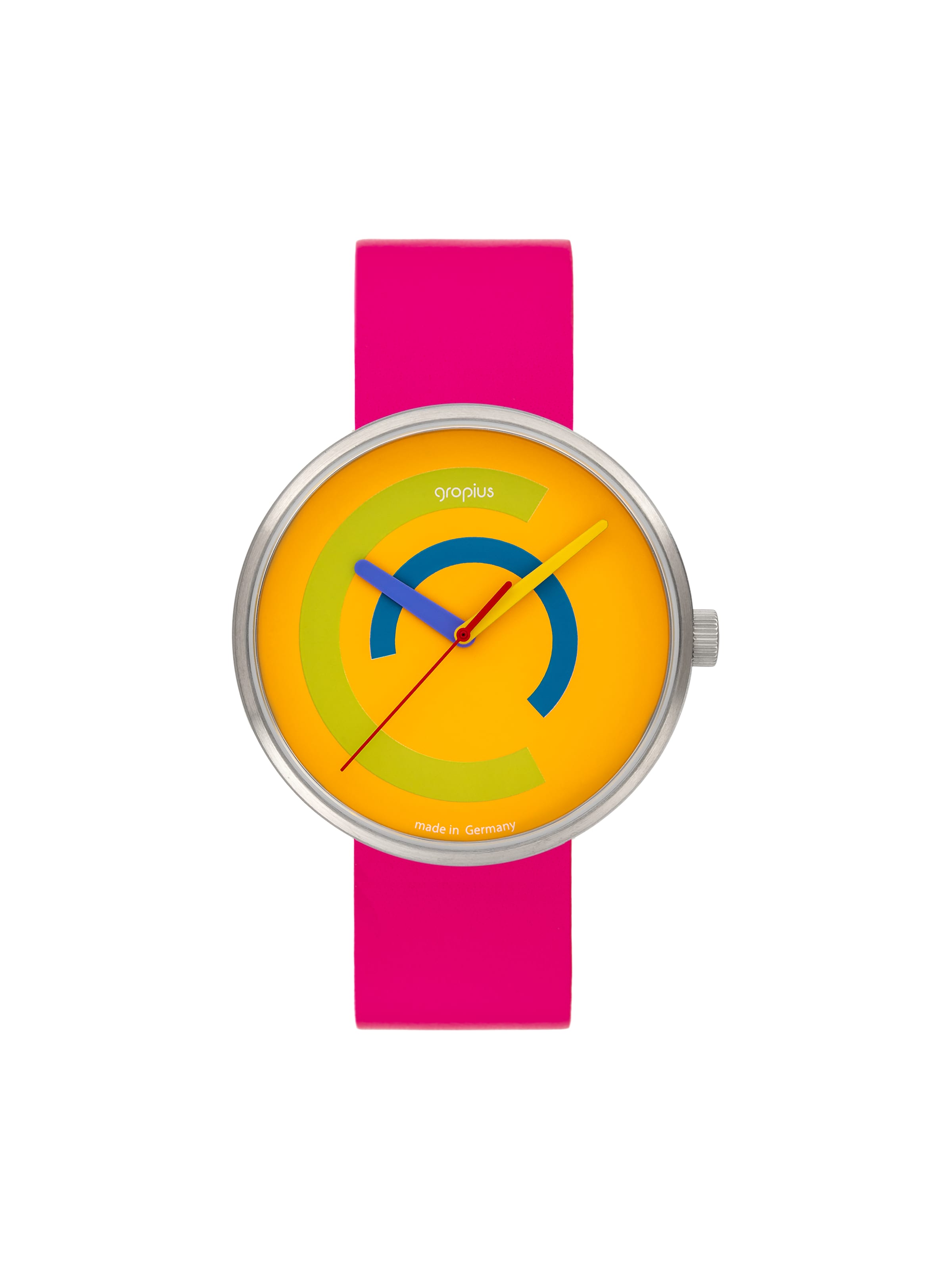 WALTER GROPIUS Analog Watch 'CENTUM' in Yellow: front