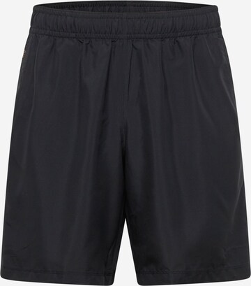 UNDER ARMOUR Workout Pants in Black: front