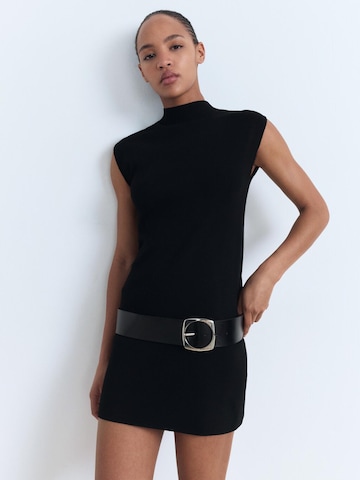 MANGO Knit dress 'HEMIN' in Black: front