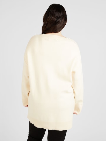 Vero Moda Curve - Jersey talla grande 'GOLD LINK' en beige