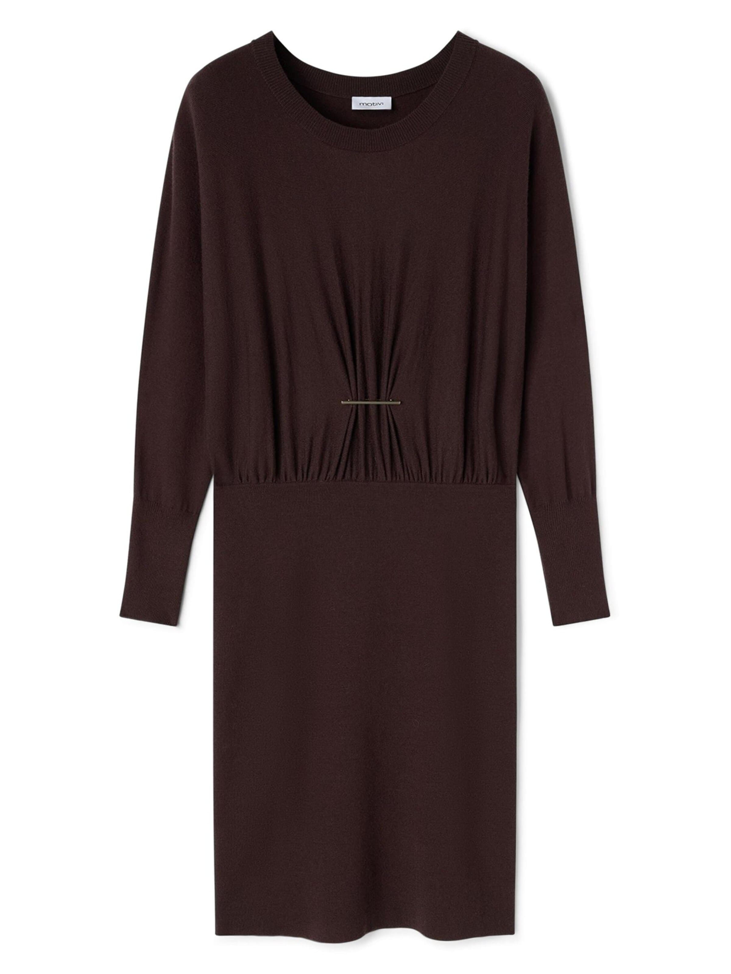 Robe MOTIVI en marron : devant