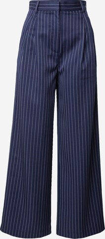 Dorothy Perkins Wide leg Pleat-front trousers in Blue: front