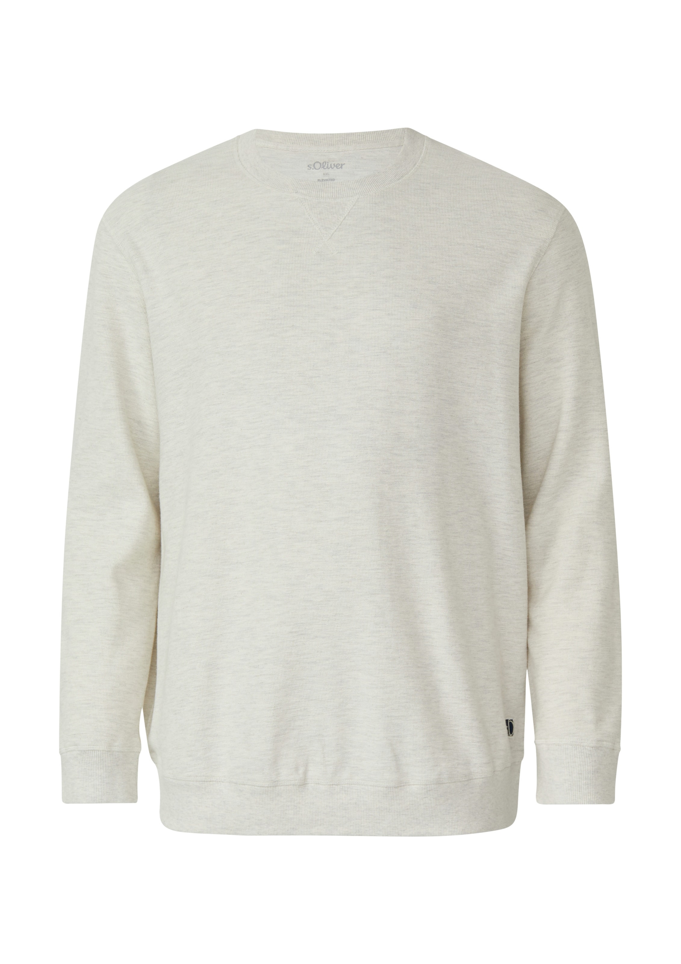 Sweat-shirt s.Oliver en beige : devant