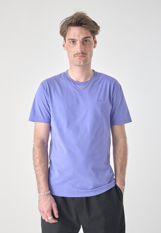 Cleptomanicx Shirt 'Ligull Stripe' in Purple: front