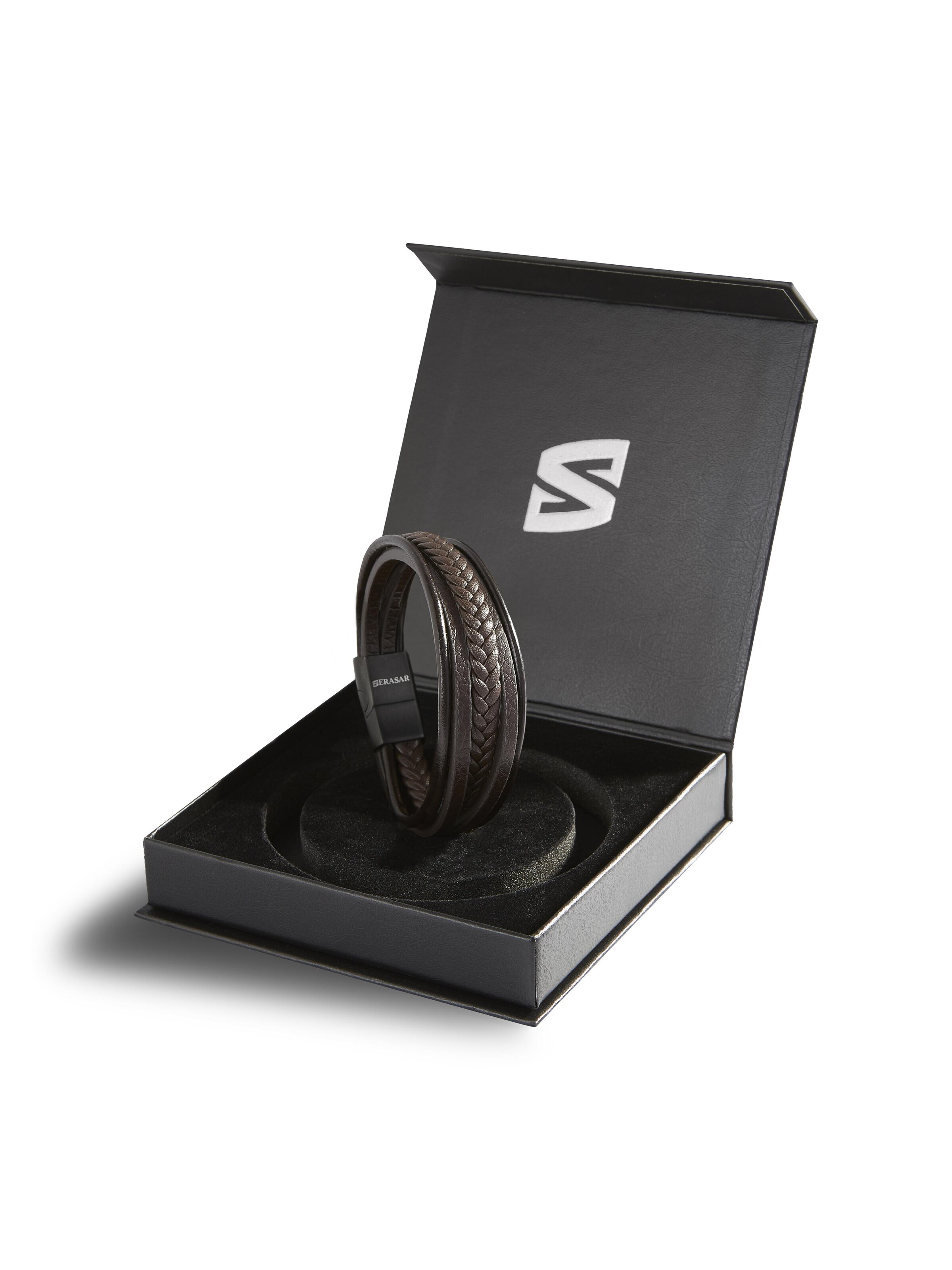 SERASAR Bracelet 'Braid' in Brown