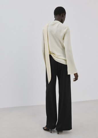 MANGO Wide Leg Hose in Schwarz