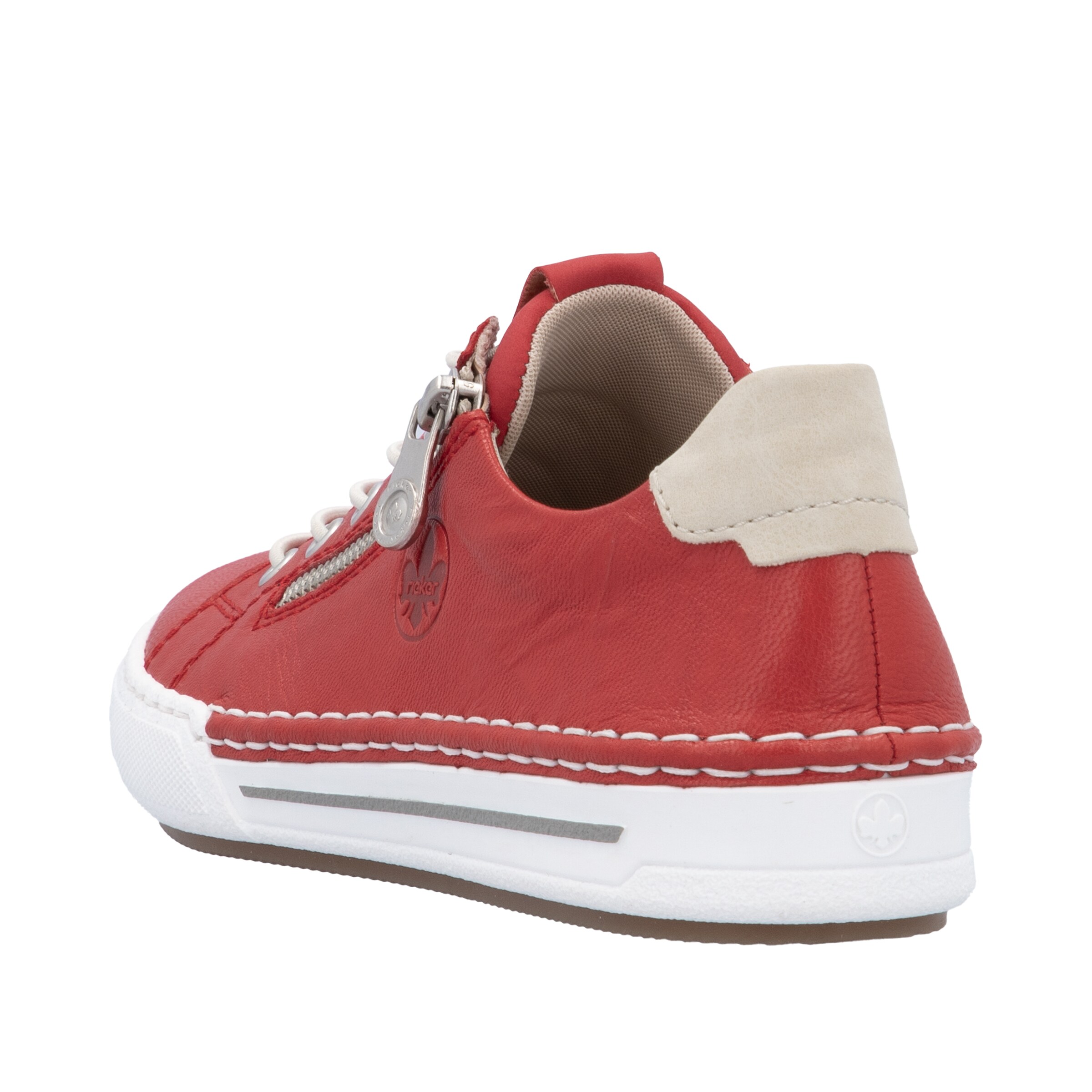 Baskets basses Rieker en rouge