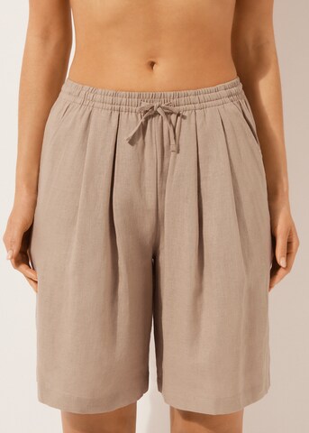 CALZEDONIA Loose fit Pants in Beige: front