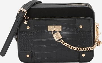 River Island embossed cross body bag with pouch in black