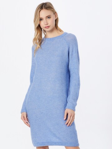 SELECTED FEMME Stickad klänning i blå: framsida