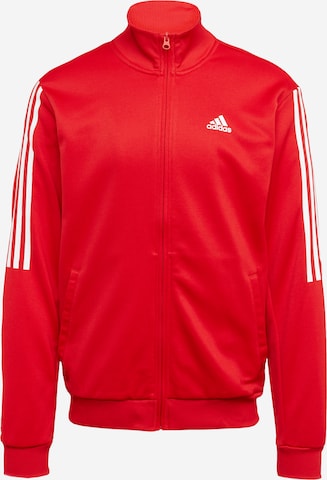 ADIDAS SPORTSWEAR Athletic Zip-Up Hoodie 'Tiro Suit-Up' in Red: front