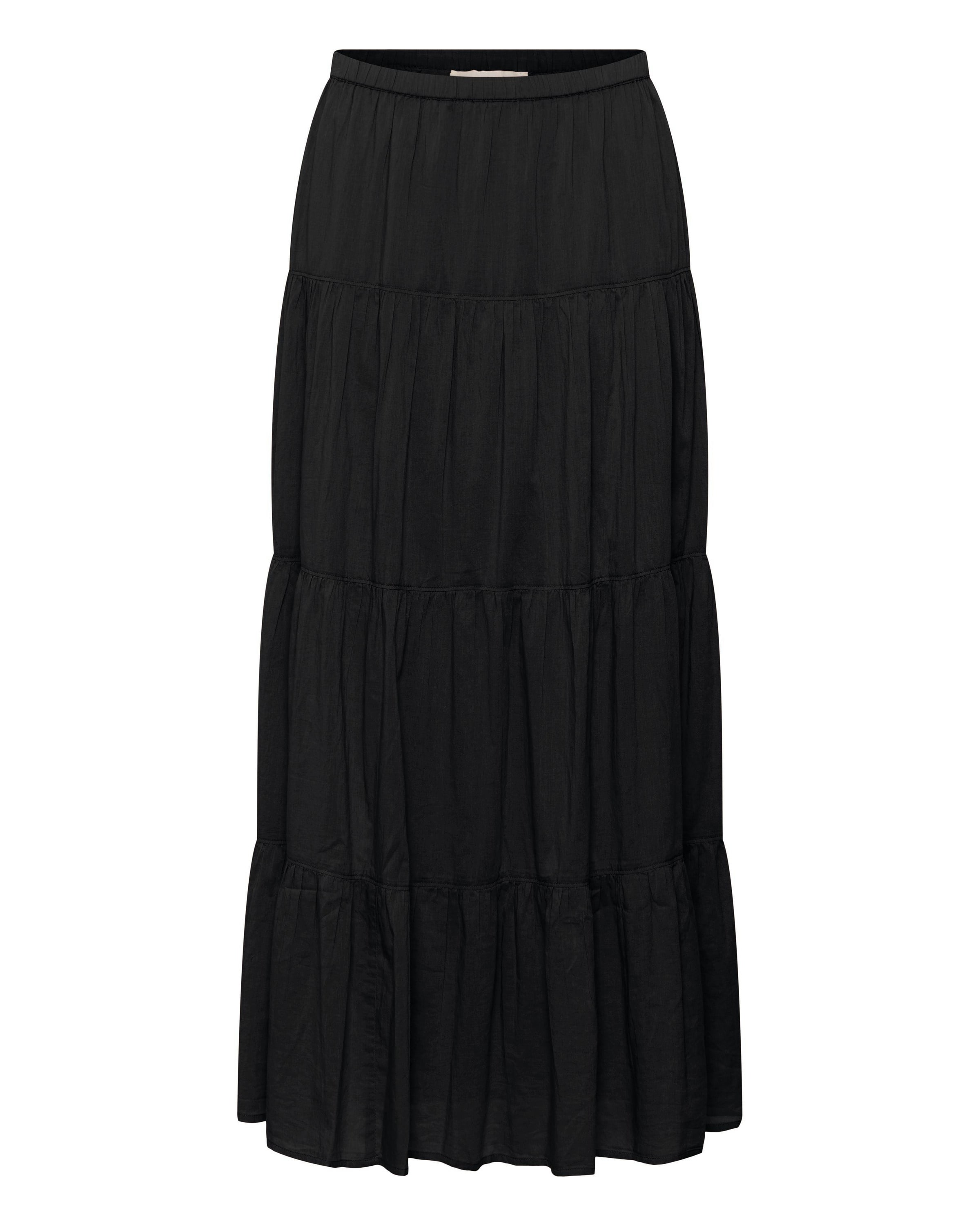 SOAKED IN LUXURY Rok 'Runa' in Zwart: voorkant