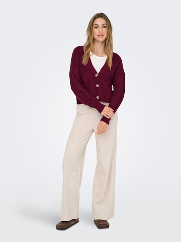 ONLY Gebreid vest 'ONLCarol' in Rood