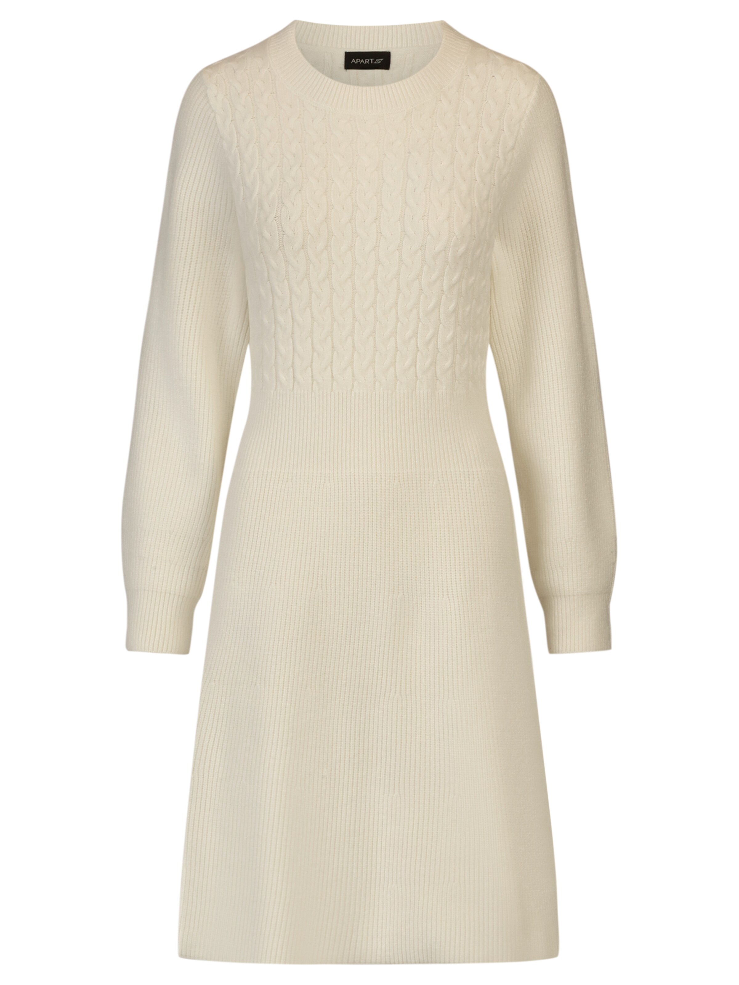 APART Knitted dress in White: front