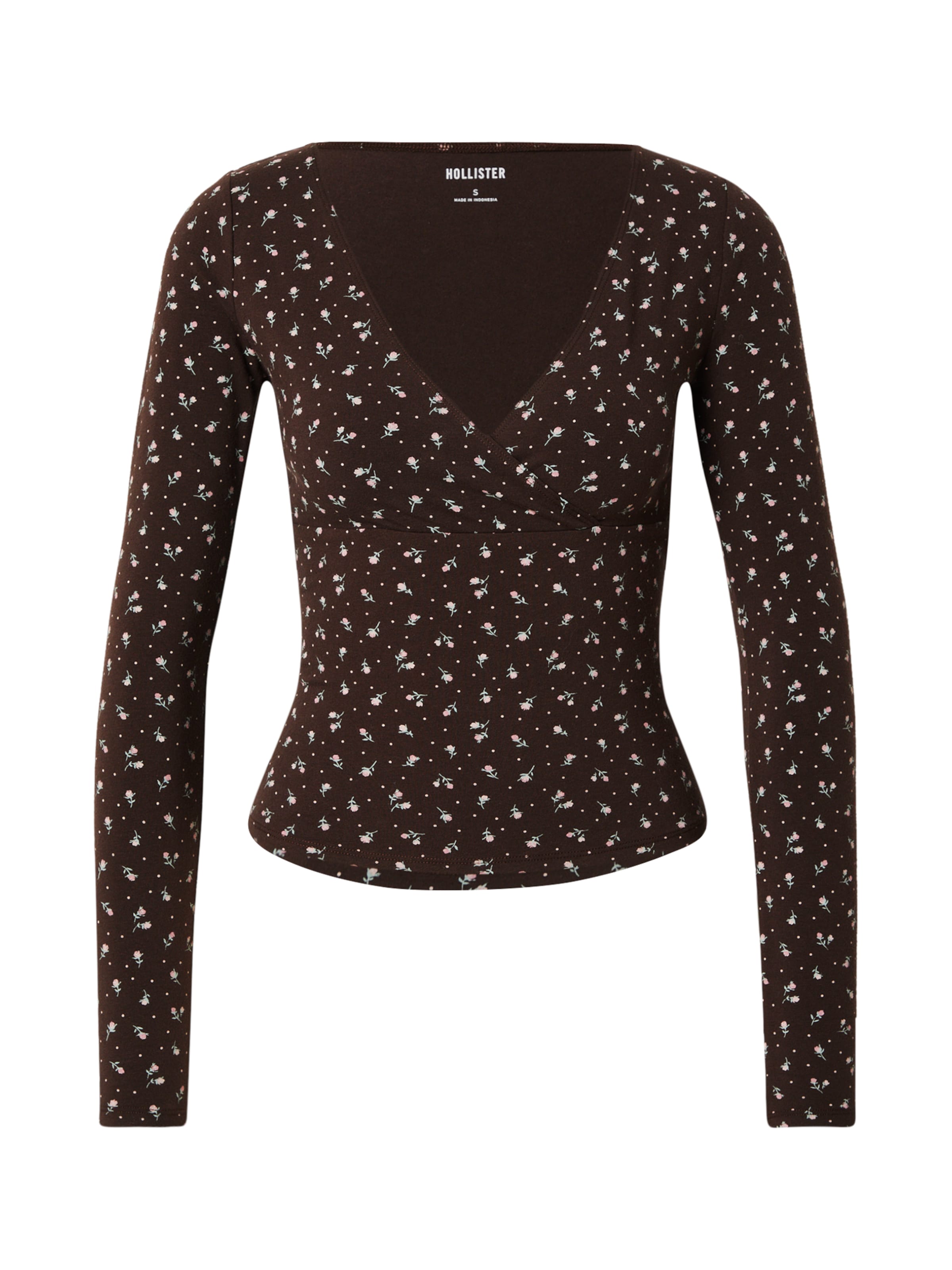 HOLLISTER Μπλουζάκι σε καφέ: μπροστά