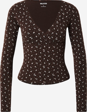 T-shirt HOLLISTER en marron : devant