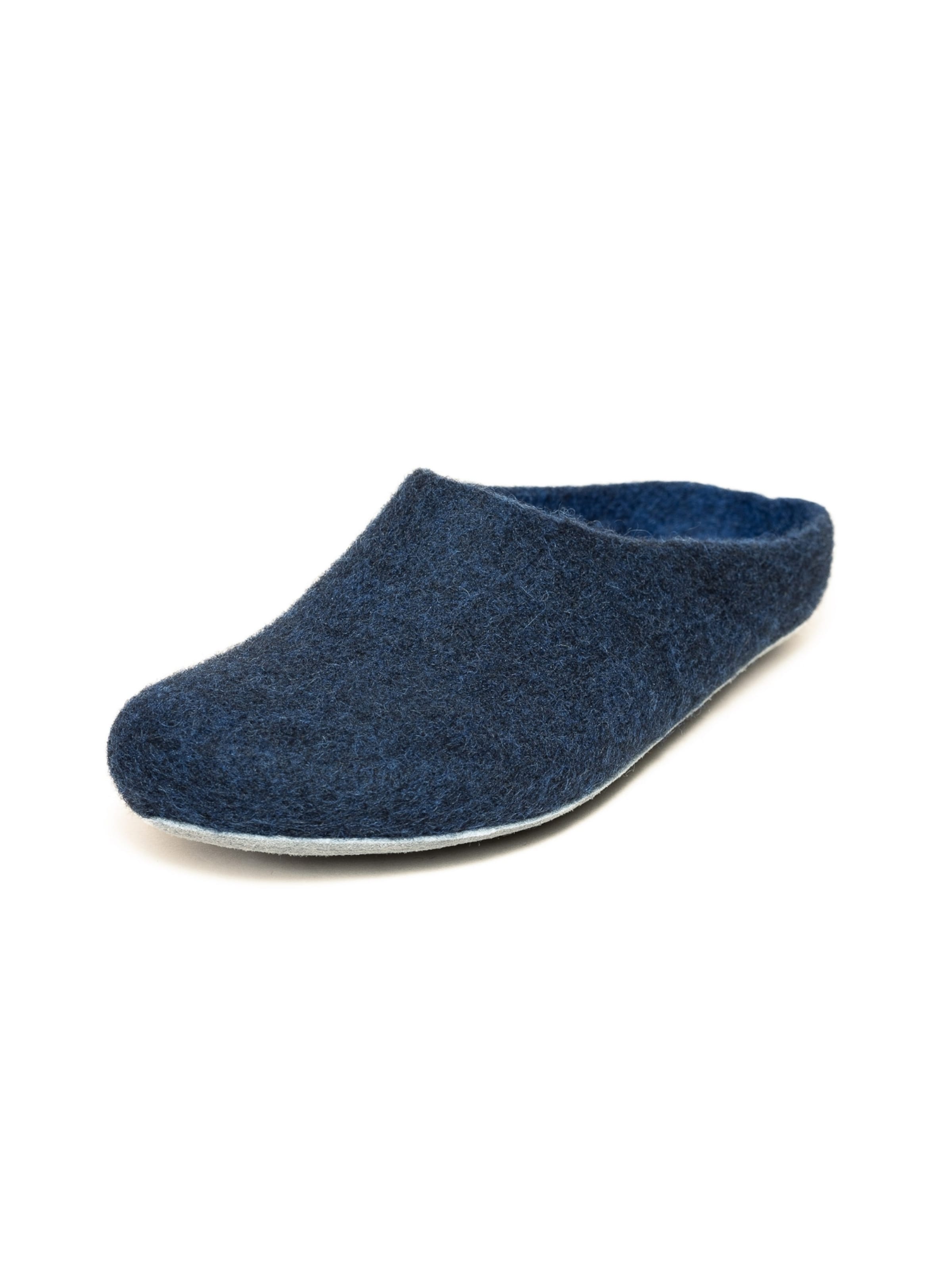 MagicFelt Slippers 'Filzpantoffel AP 701' in Blue: front