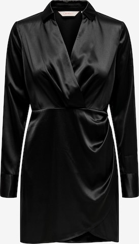 Robe-chemise ONLY en noir : devant