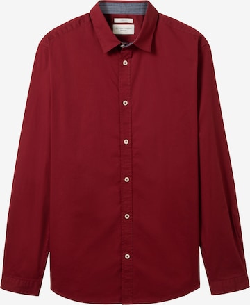 TOM TAILOR Button Up Shirt in Red: front